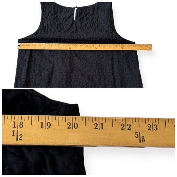 J. Crew Black Cotton sleeveles mini dress, Size L - Picture 8 of 10